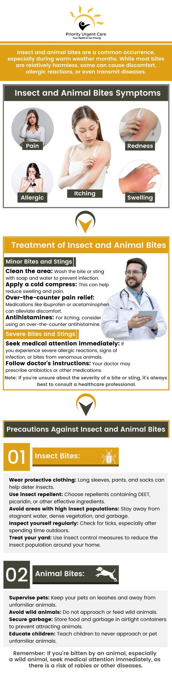 If you have been bitten by an animal or insect and you aren’t sure if you need medical attention or not, contact Priority Urgent Care & Walk In Clinic, we can provide a detailed inspection of your animal or insect bite and provide further recommendations and medical care to help you stay healthier. For more information, contact us today. We have convenient locations to serve you in Cromwell CT, East Haven CT, Ellington CT, Newington, CT, Oxford, CT, Unionville CT and Wallingford, CT.