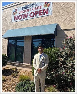 Dr. Daksh Rampal, MD at Priority Urgent Care and Walk-in Medical Practice in Cromwell CT, East Haven CT, Ellington CT, Newington, CT, Oxford, CT, Unionville CT, Wallingford, CT and Chicopee, MA, Springfield, MA and Westfield, MA.